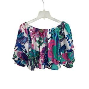 Rachel Zoe Floral Indie Long Sleeve Womens Crop Lightweight Size S